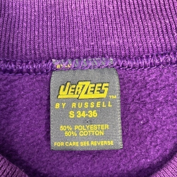 Vintage Jerzees Little Piggy Purple Sweatshirt Size Small 80's - Picture 3 of 6